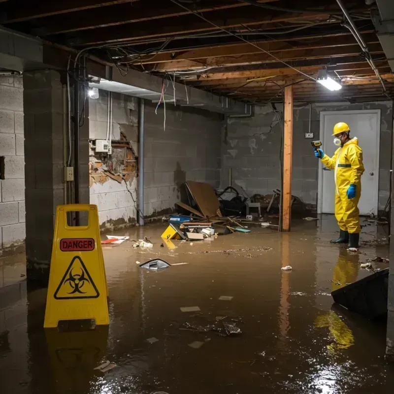 Flooded Basement Electrical Hazard in Gig Harbor, WA Property